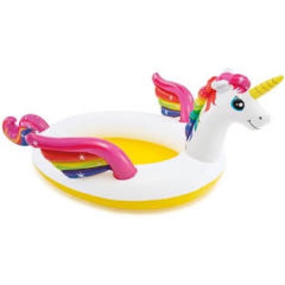 Mystic Unicorn Inflatable Spray Kiddie Pool  107” x 76” x 41”